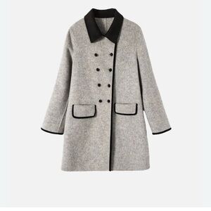 Stylish Black and Cream Jacket - Size S